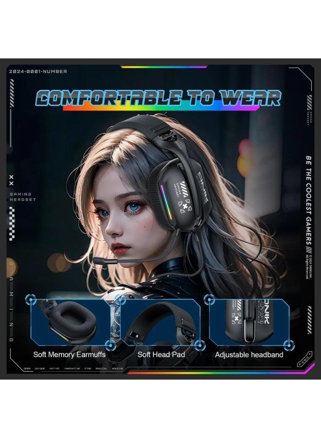 Onikuma X12 Gaming Headset Serero Sound – Noise Reduction Mic. – Cool RGB Light – 40mm Speaker Unit – Comfort Ear Pads – 3.5mm jack + USB for Power For Mobile, PC, PS 4/5 | Black - Image 5